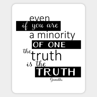 The Truth Gandhi Quote Typography Design Sticker